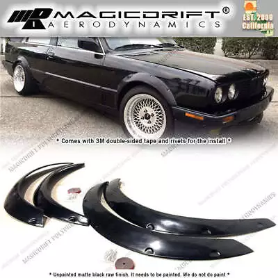 For 84-92 BMW E30 2Dr Coupes Polyurethane Fender Flares Kit Front & Rear Set • $98.99