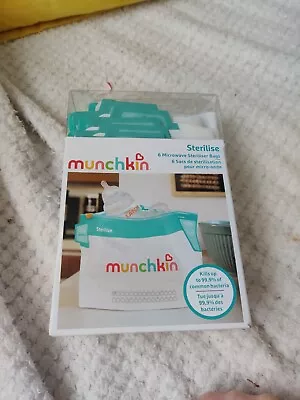 £1.50 • Buy Munchkin LATCH MICROWAVE STERILISER BAGS 6PK. One Bag 30 Times Can Wash.