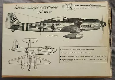 1/48 Koster Vacuform MOSQUITO FB AND FW 190D-9 CONVERSION KITS • $10