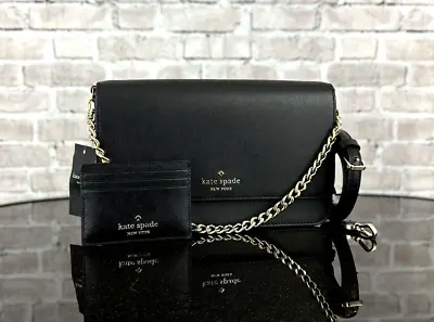 Kate Spade New York Madison Leather Chain Crossbody Shoulder Bag Wallet Set • $186.35