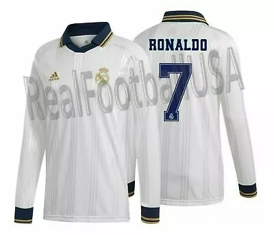 Adidas C. Ronaldo Real Madrid Icons Long Sleeve T-shirt Retro Jersey 2019/20 • $139.99