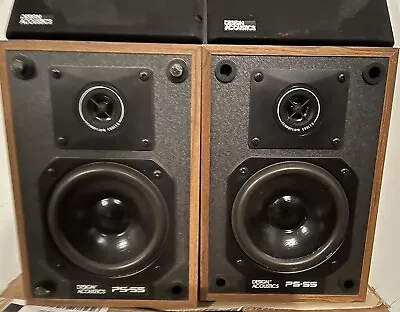 $74.99 • Buy 2 VTG Design Acoustics PS-55 Point Source Loudspeaker Speakers Bookshelf  -WORK!