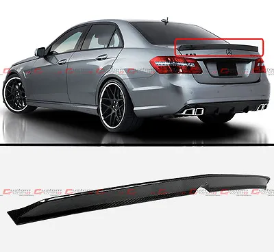 For 2010-16 Mercedes Benz W212 E63 Amg Sedan Highkick Carbon Fiber Trunk Spoiler • $149.99