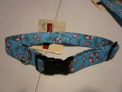 Elmo's Closet - Dog Collars - Blue Nautical Life Buoy - Various Sizes • $7.61