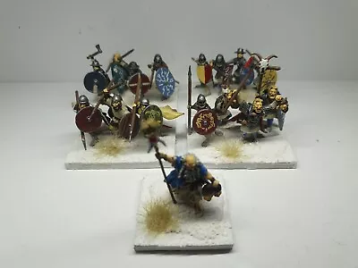 28mm Tuetonic  Warband Warriors With  4 Officers And 1 Leader  NEW • £35