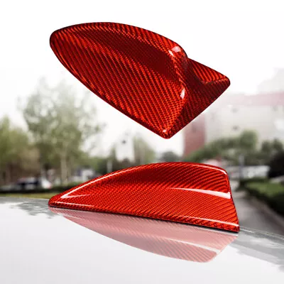 £26.66 • Buy Carbon Fiber Shark Fin Antenna Cover Trim For BMW 1 3 Series M3 E82 E46 E90 Red