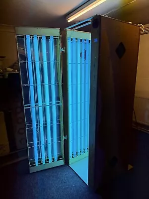 24 Tube 100watt *HOT TUBES* Enclosed Pine Vertical Sunbed CAN DELIVER MOST OF UK • £399