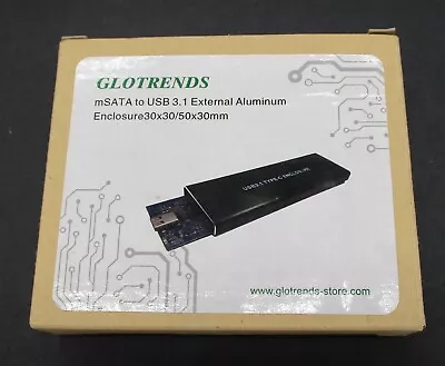 Glotrends MSATA To USB 3.1 External Aluminum Enclosure 30x30/50x30mm • $9.95