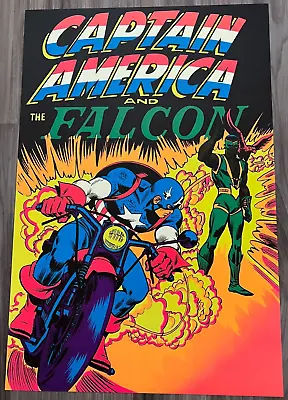 CAPTAIN AMERICA & The FALCON THIRD EYE BLACK LIGHT POSTER Marvel 20x30 • $31.23