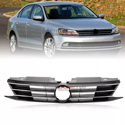 $73.52 • Buy For Volkswagen Jetta 2015 2016 2017 Plastic Front Bumper Chrome Grill Grille US