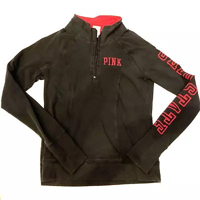 PINK Victoria Secret X 5th & Ocean Pullover Womens Small Black Red Ohio State • $28.88