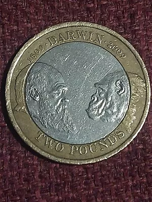 Charles Darwin 2 Pound Coin 1809●2009 VGC 👀 My Other Coins For Sale DESCRIPTION • £3.79