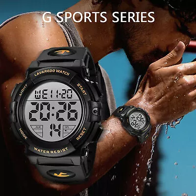 SKMEI Men's Watch Analog Digital Display 50meter Waterproof Sports Wristwatch • $29