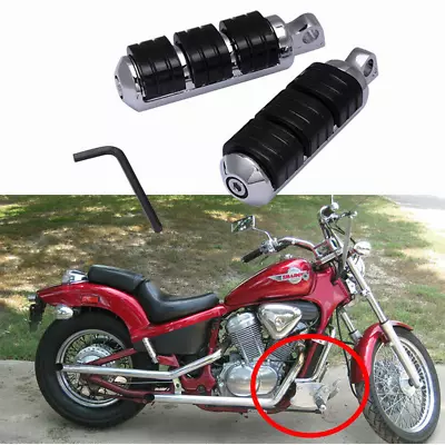 Motorcycle Footrests Foot Pegs Pedals For Honda VLX400 VLX600 Steed 400 600 VLX • $33.58