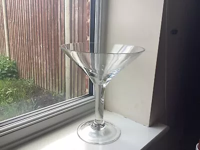 Large Giant Martini Cocktail Margarita Clear Glass Centrepiece Wedding 10  Tall • £17.99