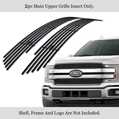 For 2018-2020 Ford F-150 XL/XLT/Lariat Bar Upper Stainless Black Billet Grill • $62.99