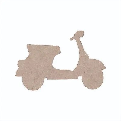 Scooter Design MDF Craft Shapes Wooden Blank Gift Decoration Embellishment • £2.53