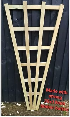 1 Huge Heavy Duty Fan Trellis Garden Treated Timber Plant Support 4ft X 2ft  • £35