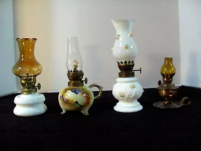 Collectible Miniature Oil Lamps Lot Of 4  • $21.25