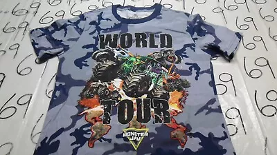 Large NWOT Kids Monster Jam Work Tour 2019 Camo  Shirt • $16.99