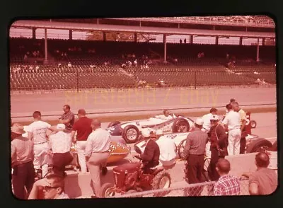 Malone #75 / Tingelstad #54 / Freeland #62 - 1963 USAC Indy 500 - Vtg Race Slide • $19.45