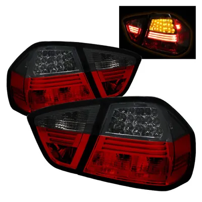 Spyder BMW E90 3-Series 06-08 4Dr LED Tail Lights Red Smoke ALT-YD-BE9006-LED-RS • $288.36