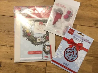 🌸 Cardmaking Bundle 🌸 Decoupage Marianne Design Bauble Me To You Xmas Stamps • £5.99