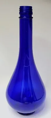 Cobalt  Blue Glass Bottle  Aqua  Della Madonna Italy Art Vtg Decor Decanter Wine • $18.99