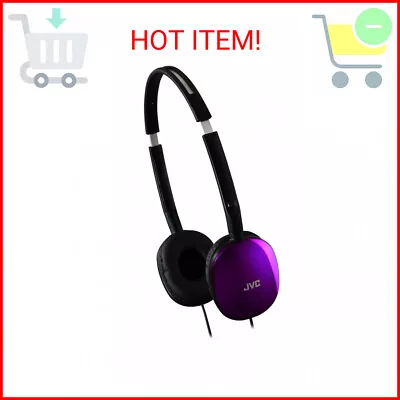 JVC Violet Flat And Foldable Colorful Flats On Ear Headphone With 3.94 Foot Gold • $20.29