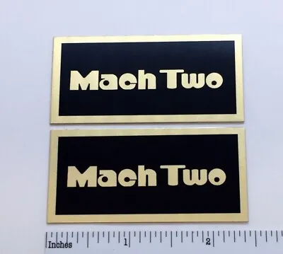 Mach Two Speaker Badge Logo Plate Realistic Custom Made Aluminum • $9.95