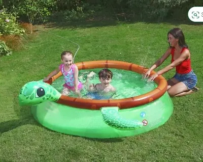 Chad Valley 6ft Turtle Quick Up Kids Fun Paddling Pool - 757L Brand New • £45