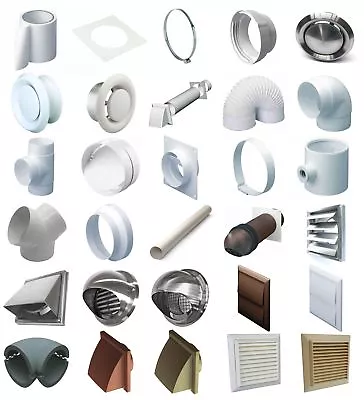 £4.73 • Buy 4  100MM Plastic Round Ducting Ventilation And Accessories