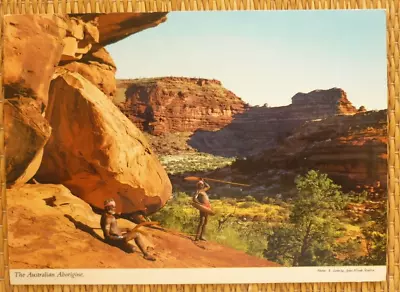 1970's POSTCARD AUSTRALIAN ABORIGINE HUNTING In OUTBACK By JOHN HINDE 35G • $9.95