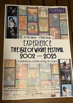 ISLE Of WIGHT FESTIVAL Exhibition 2002 To 2023 Poster A4 Size. • £1.99