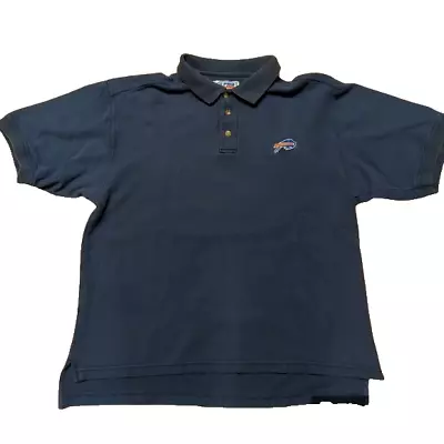 Buffalo Bills Polo Shirt Mens Large Blue Pro Line Logo Athletic Vintage 90s NFL • $34.99