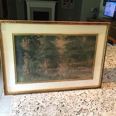 N.S. Bourdier Signed Pair Watercolor Original Newcomb Macklin Frame • $1000