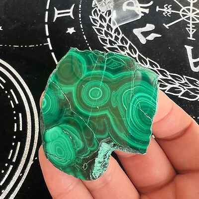 36g Malachite Stone Slab Piece Mineral Specimen Quartz Crystal Healing • $16