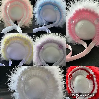 Traditional Hand Knitted Baby Bonnets/Hat - Newborn -24mths - Various Colours • £7.10
