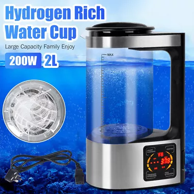 2L Hydrogen Rich Health Cup Alkaline Ionizer Generator Electric Water Bottle • $85.49