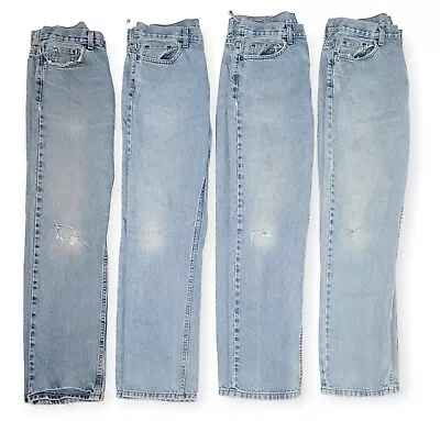 George Mens Jeans Lot Of 4 Regular Fit Tag Sz 30x30 Work Pants Worn Holes Flaws • $19.99