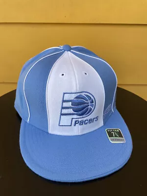 New Reebok Indiana Pacers Fitted Hat Cap Retired Logo Nba Headwear Baby Blue • $10.95