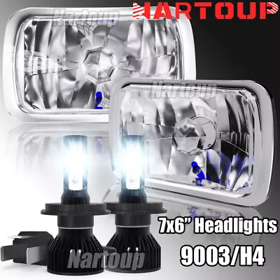 Pair For 82-93 Chevy S10 Blazer GMC S15 7X6  Projector LED Headlights Hi/Lo Beam • $199.98