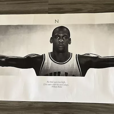 Rarest Version Orig Release 1986 Michael Jordan Wings Poster No Nike Symbol NOS • $52