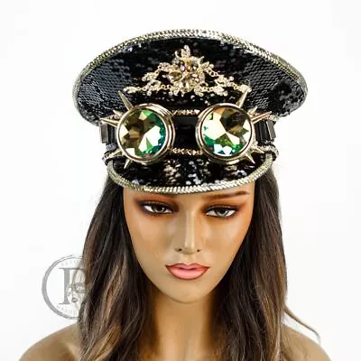 Steampunk Burning Man Captain Hat Tall Hat Victorian Tea Party Top Hat Top Hat C • $38.95