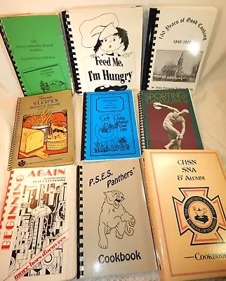 9 Vintage & Modern Community Organizations Churches & Schools Lot Of Cookbooks • $19.95