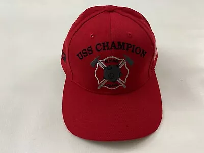 USS CHAMPION MCM 4 FLYING SQUAD The Corps United States Navy SNAPBACK ONE Size • $27.99