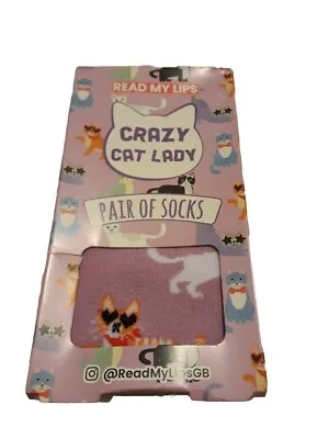 Womens Crazy Cat Lady  Gift Socks • £4.50