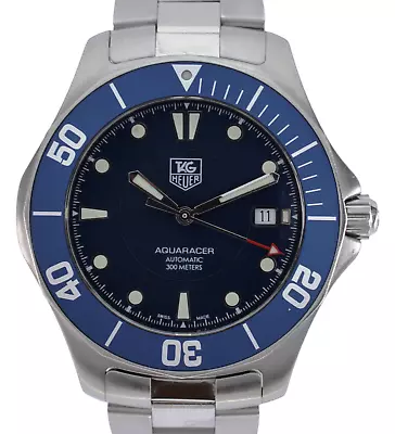 Men's 41mm Tag Heuer Blue Aquaracer 300M SS Automatic Watch Ref: WAB2011-0! • $999.95