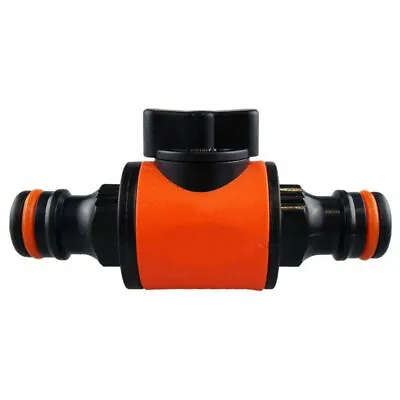 High Quality 1/2  Garden Hose Pipe In Line Tap Shut Off Valve Fitting Connector • £6.79