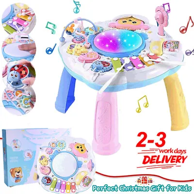 3in1 Baby Activity Table Toddler Kids Early Learn Educational Musical Toy Gift • £17.90